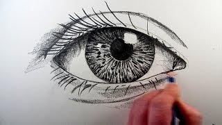 How To Draw A Realistic Eye Narrated Step by Step [upl. by Ebberta]