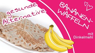 Waffelrezept Waffelteig mit Banane für lecker fluffige Waffeln [upl. by Nylecaj]