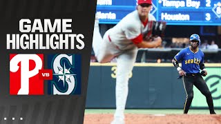 Phillies vs Mariners Game Highlights 8224  MLB Highlights [upl. by Teeniv]