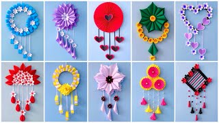 10 Unique Flower Wall Hanging  Quick Paper Craft For Home Decoration Easy Wall Mate DIY Wall Decor [upl. by Elman740]