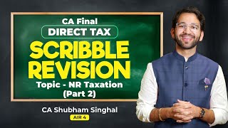 Ch 21 Superfast Revision NR Taxation Part 2 CA CMA Final Direct Tax  CA Shubham Singhal [upl. by Thurlow100]