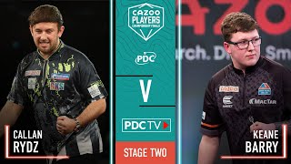 PDC Players Championship Finals 2022 11 26  Callan Rydz vs Keane Barry  ENG [upl. by Torruella820]