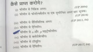 कैसे प्राप्त करोगेफिनाल की अत्यंत महत्वपूर्ण अभिक्रियाए important reactions of phenol [upl. by Rosdniw629]