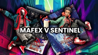 ES OBVIO EL GANADOR PERO COMPARACION MILES MORALES MAFEX V SENTINEL  Into the Spiderverse [upl. by Nomae]