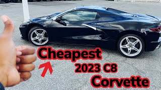 I Bought a CHEAP Base Model 1LT 2023 C8 Corvette Cheapest CONVERTIBLE In The WORLD [upl. by Inahpit]