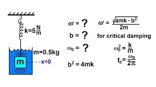 Physics CH 161 Simple Harmonic Motion with Damping 17 of 20 Example 1 [upl. by Alleusnoc]