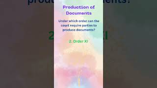 36 Production of Documents  Order 11 Rule 14  CPC 1908  AIBE Previous Paper MCQs [upl. by Adnofal]