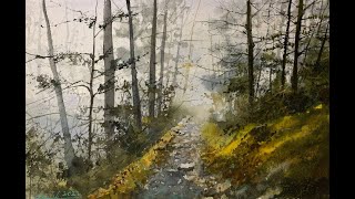 Watercolor Landscape Tutorial [upl. by Melliw]