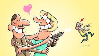 Hitman Falls In Love With His Target 😂  Cartoon Box 352  by Frame Order  Hilarious Cartoons [upl. by Nickolai152]