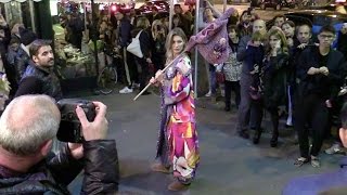 Beautiful Gisele Bundchen shooting outside Café de Flore with Karl Lagerfeld in Paris [upl. by Airamahs990]