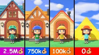 Animal Crossing New Horizons  All House Upgrades [upl. by Abey768]