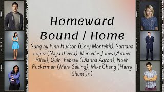 Glee  Homeward BoundHome Lyrics [upl. by Sosna636]