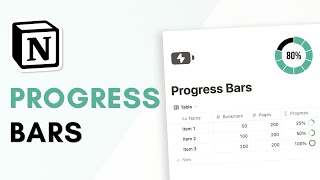 EASY Progress Bars in Notion  Beginners Tutorial ✨ [upl. by Evatsug]