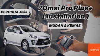 Installation  70mai A500s Dash Cam Pro Plus  RearCam Set  Perodua Axia [upl. by Malachi]