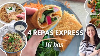 idées repas rapides IG bas  recettes faciles et sans four pour se régaler et manger sainement [upl. by Nyllek]