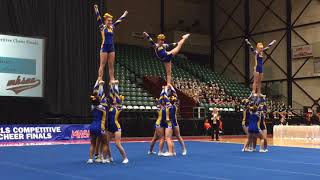 Adrian Madison’s Round 3 at the 2018 MHSAA competitive cheer state finals [upl. by Aelber]