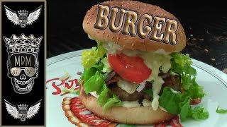 HAMBURGER  NEJLEPŠÍ DOMÁCÍ BIG HAMBURGER  VIDEORECEPTY  RECEPTY  GRILOVÁNÍ [upl. by Ellennej]