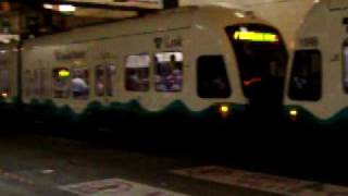 Seattle Light Rail at Seattles Westlake Station [upl. by Bettzel141]