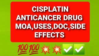 Cisplatin Anticancer Drug [upl. by Ayanat636]