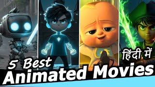 TOP 5 Animated Movies in Hindi  cartoon movies in hindi  part1 [upl. by Ettenwahs]