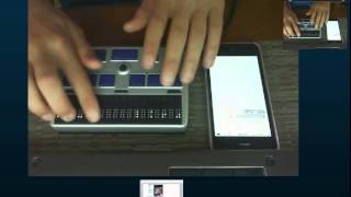 Brailling on braille display using iphone and notes [upl. by Ajnin]