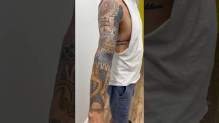 sleeve traditional tattoo tattoos tattoosleeve ladytattooers tattooartist [upl. by Nereen]