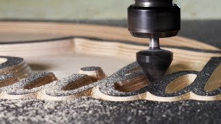 Carving a wood sign with a CNC [upl. by Nerrawed]