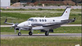 Beech C90GTx King Air DIXMA at Sabadell Airport [upl. by Graeme]