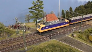 Modelbaan Spoor H0 van quotHCC  modelbaanquot in Houten 2018 [upl. by Baerman]