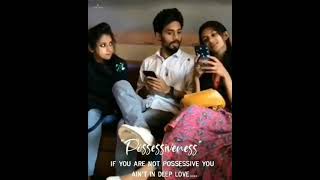 Possessive girlfriend Whatsapp Status Boy and girl possessiveness ❣️ shorts lover bestie magic [upl. by Teferi]