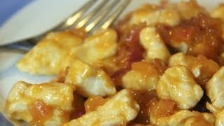 Bocconcini di pollo con cipolle e salsa rossa al Rum sub eng [upl. by Aysan]