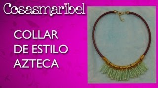 DIYCollar de estilo aztecaCollar de moda [upl. by Kory57]