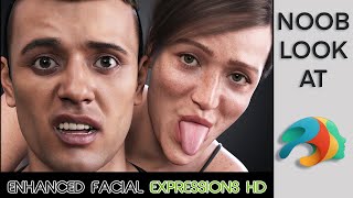 noob look at Enhanced Facial Expressions HD for Genesis 9 DAZ [upl. by Hijoung349]