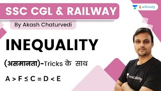 Inequality  असमानता  Reasoning  SSC CGLCHSLRailways  Akash Chaturvedi [upl. by Zonda]