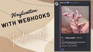 ༊·˚ how to make a verification embed with webhooks amp yagpdb bot  tutorial [upl. by Nebe]