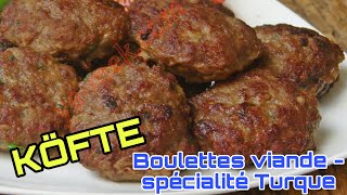 🍎❤️RECETTE TURQUE SALÉE  KÖFTE SIMPLE A FAIRE BOULETTES DE VIANDE [upl. by Fusco]