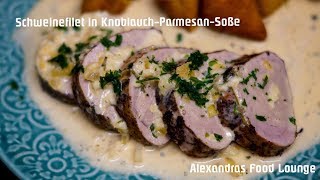 Schweinefilet in KnoblauchParmesansoße Kochen mit Alex Festtagsessen im Bratschlauch [upl. by Wier]