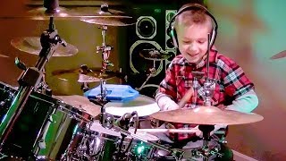 I Saw Mommy Kissing Santa Claus 7 year old Drummer [upl. by Yrocej237]