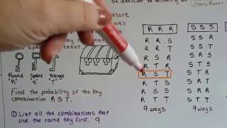 Grade 7 Math 132c Theoretical Probability of compound events using a List [upl. by Aznarepse]