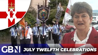 July Twelfth Demonstrations  Orange parades across Northern Ireland celebrate its history [upl. by Canning]