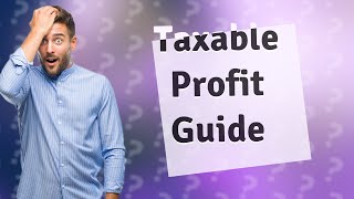 How to convert accounting profit to taxable profit [upl. by Nala351]