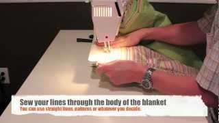 How to Sew a Blanket or Quilt with Two Sheets and Some Batting [upl. by Worrad69]