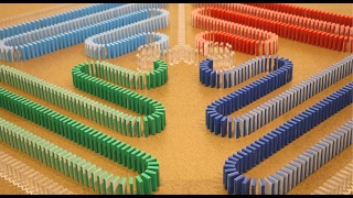 Amazing COLOR CHANGING Dominoes Part 1 [upl. by Dorris683]