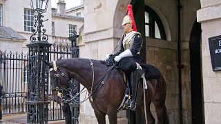 Horse Guards Regiment  Household Cavalry  Memorial  Parade  Kings Life Guard  London  UK [upl. by Garv702]