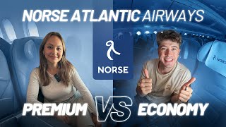 London to New York  The new CHEAPEST way  Norse Airways Economy vs Premium Comparison [upl. by Hplodnar543]