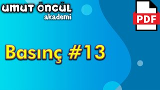 Basınç 13  Akışkanların Basıncı PDF [upl. by Wolff]