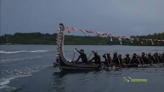 War Canoes welcome Solomon Islands [upl. by Iveel873]