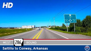 Arkansas Highway 286 Saltillo to Conway  Drive Americas Highways 🚙 [upl. by Adiehsar]