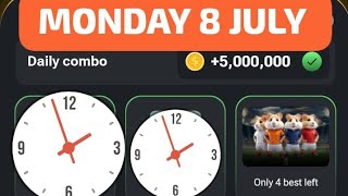 5M HAMSTER KOMBAT DAILY COMBO CARDS  MONDAY 8 JULY [upl. by Salter]