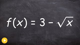 Determine the domain and range for the square root function [upl. by Gardal]